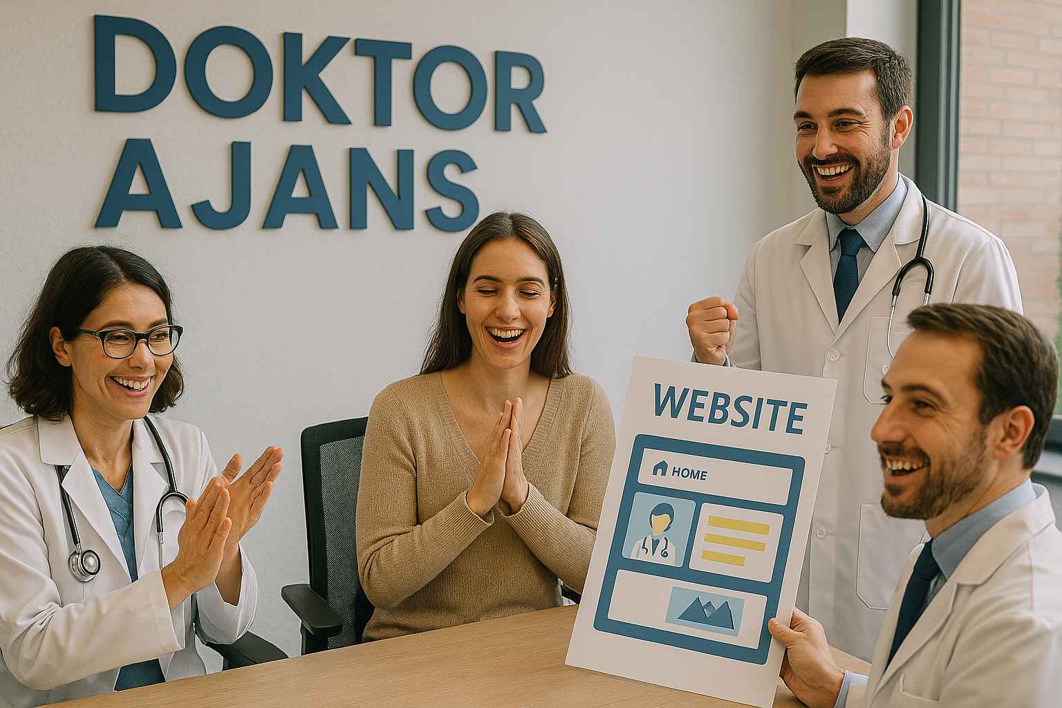 doktor ajans ofi̇si̇nde  yapilan web tasarimi doktorlar çok beğeni̇yor
