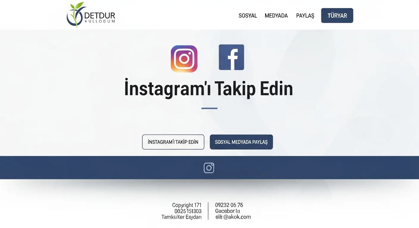 Doktor web sitesinde sosyal medya entegrasyonu ve dijital pazarlama bileşenlerini temsil eden alan.