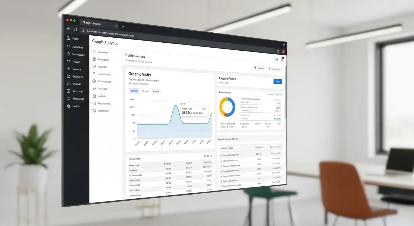 SEO performansının Google Analytics üzerinden analiz edildiği sağlık sektörü örneği.