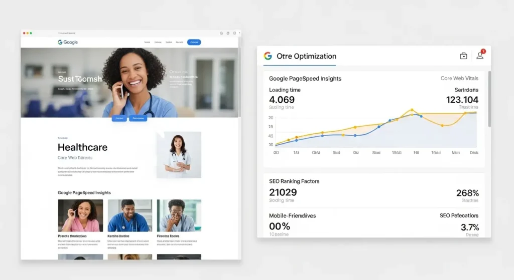 Hız ve SEO performans kriterlerine uygun olarak optimize edilmiş web tasarım hizmeti ekranı.