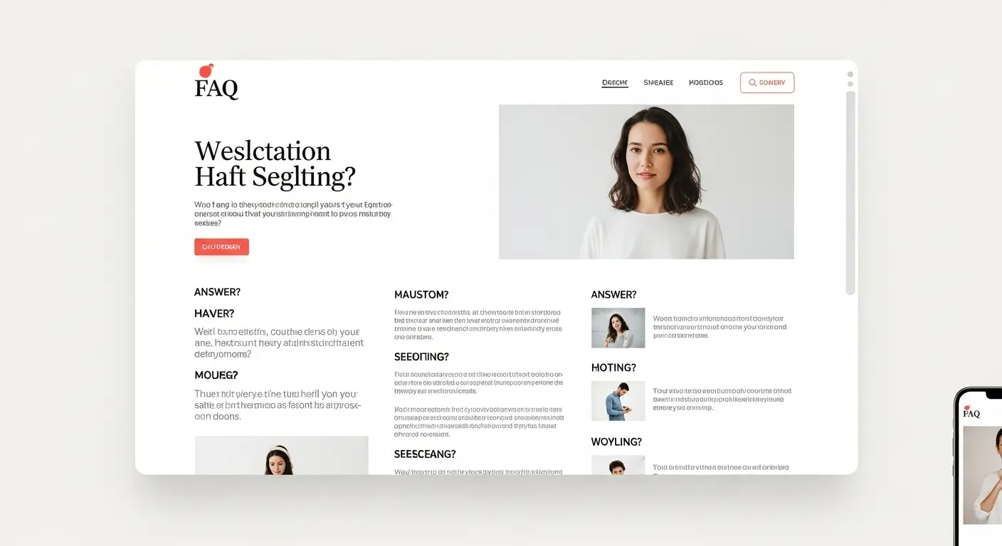 Ankara web tasarım hizmetine dair sıkça sorulan soruları barındıran modern web arayüzü.