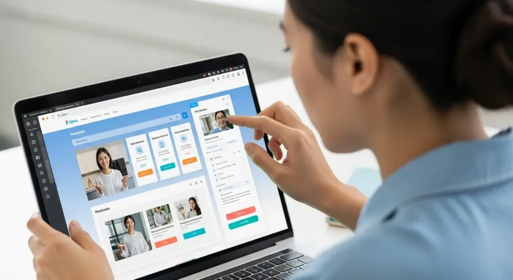 Doktor Ajans’ın sunduğu web tasarım hizmetinde kullanılan kullanıcı dostu arayüz prototip çalışması.
