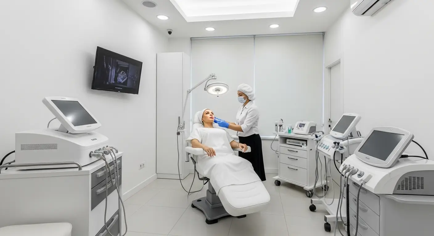 İstanbul'da dudak botoksu ve dudak dolgusu uygulanan modern estetik klinik