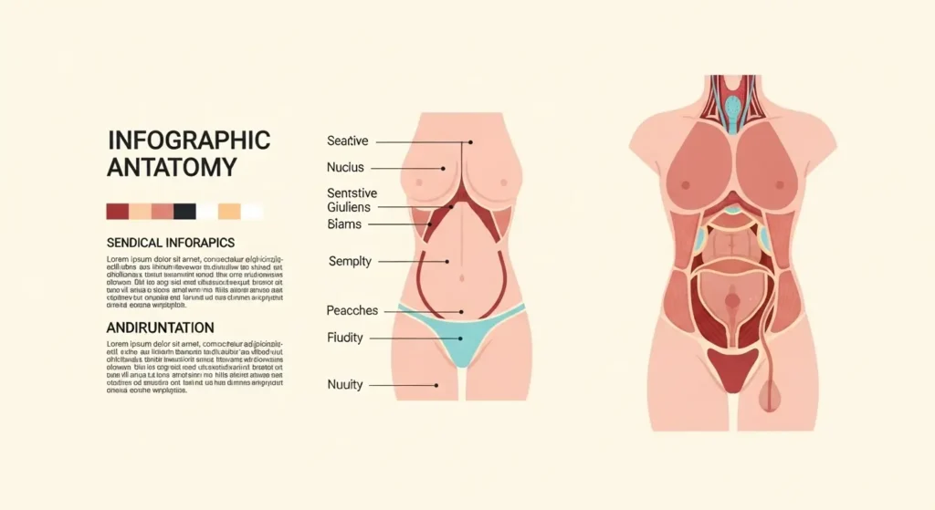 Modern tıbbi çizimle anlatılmış, genital estetik konulu kapak görseli. Tüm yaş gruplarına uygun, bilgilendirici ve sade bir tasarım.