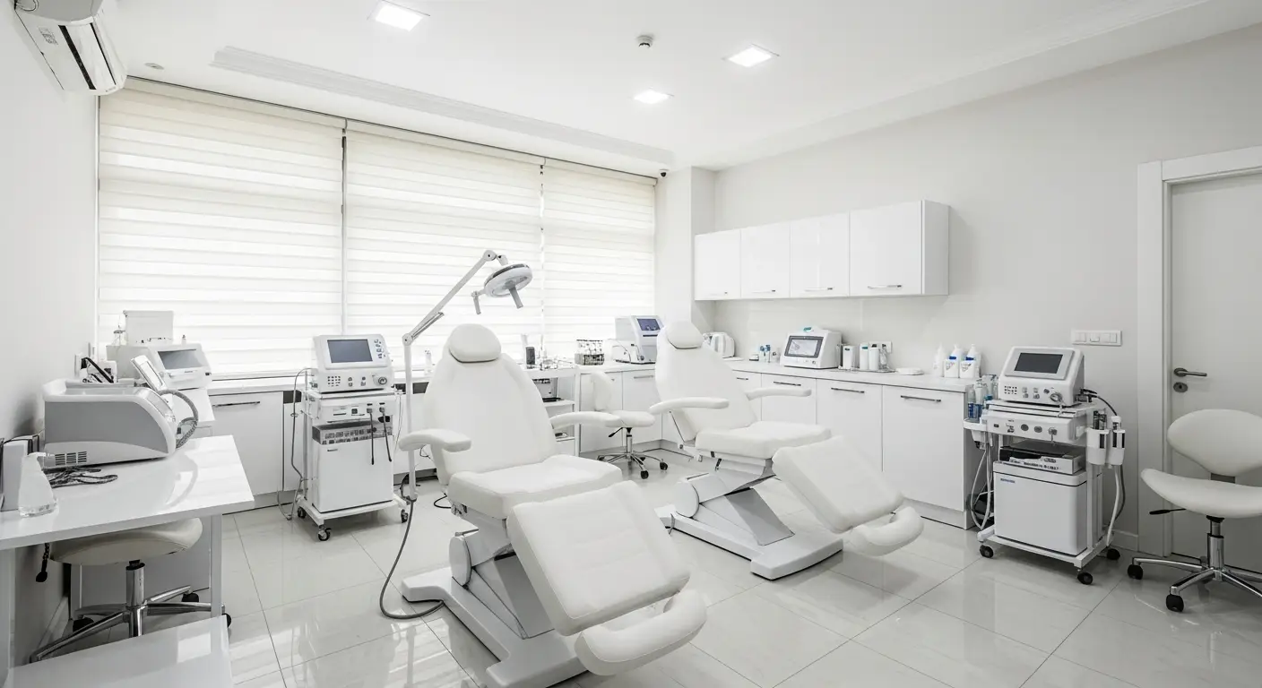 Kayseri'de modern dudak estetiği kliniği iç mekanı, profesyonel tedavi ortamı ve steril çevre