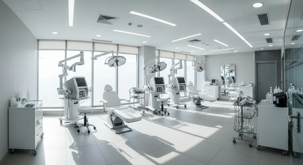 Kayseri saç ekimi kliniğinde modern tıbbi ekipmanlar ve profesyonel ortam