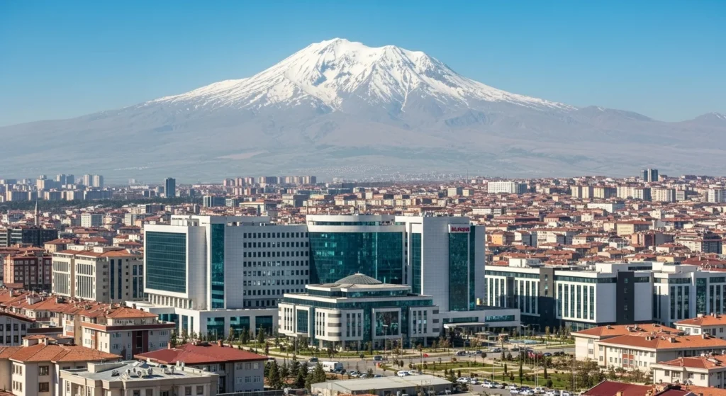 Kayseri şehir merkezi ve saç ekimi kliniklerin bulunduğu sağlık bölgesi